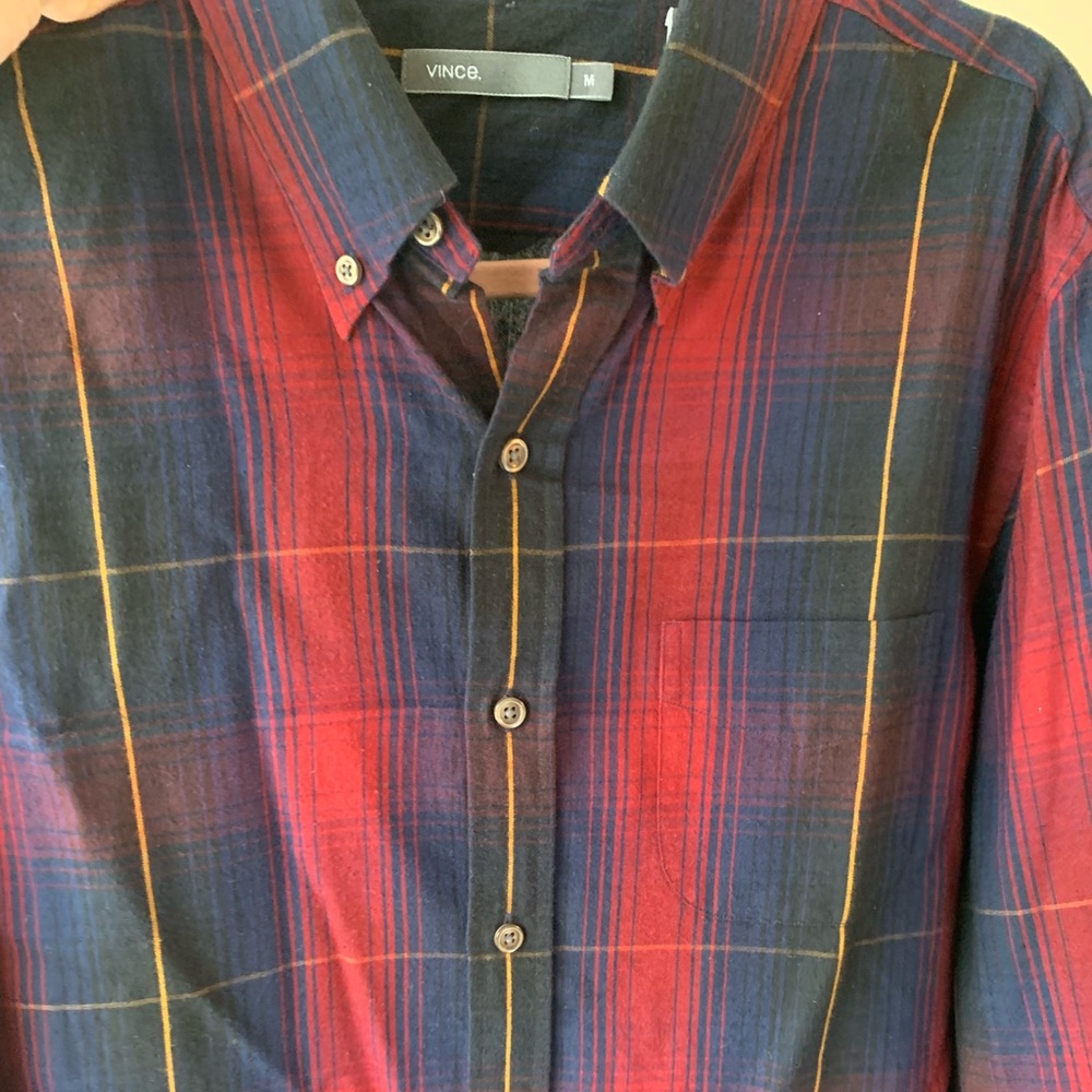 Vince Plaid Button Down - image 3
